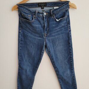 Banana Republic Petite High-Rise Soft Touch Dark Wash Skinny Jean